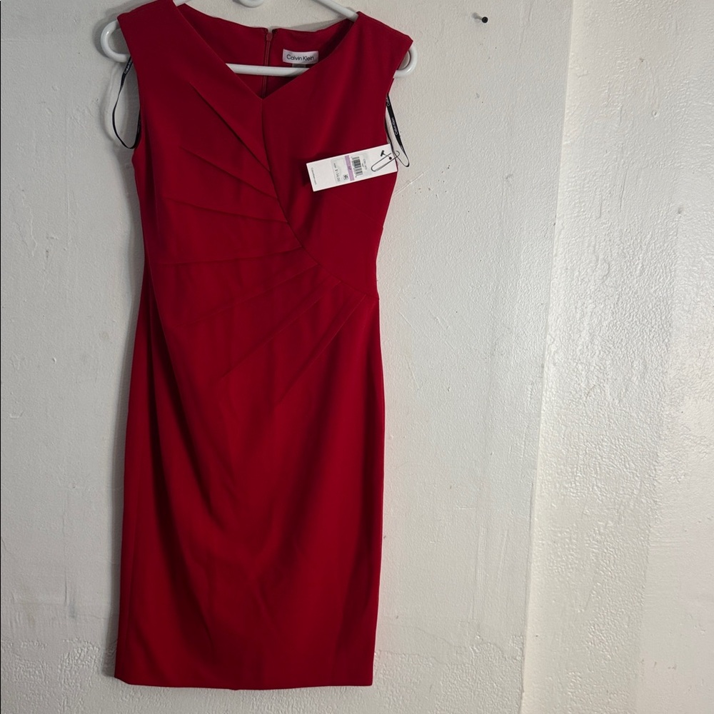 Calvin Klein sleeveless Red Dress 6P
